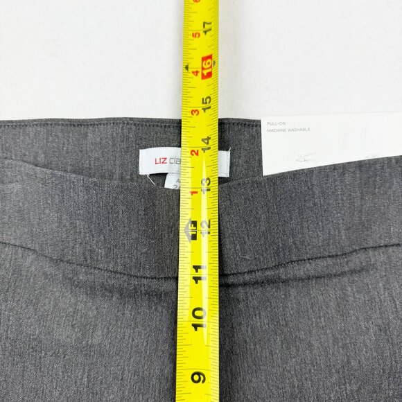 Liz Claiborne Women Amy Pull-on Straight Mid-Rise Charcoal Heather Pants 24W NWT - Picture 9 of 11